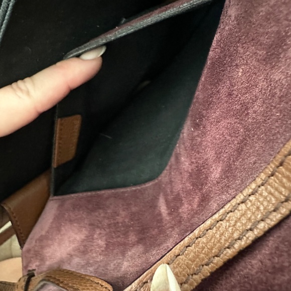 Authentic BURBERRY Macken Crossbody Bag Leather and House Check Canvas - Picture 8 of 12